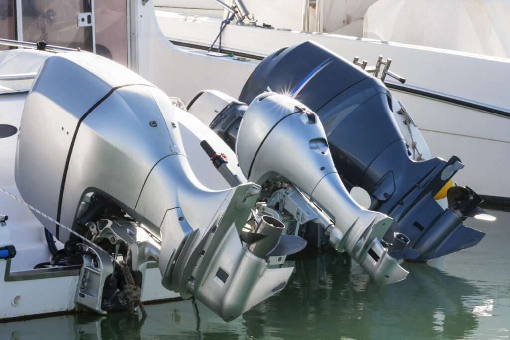 Outboard engines in rest